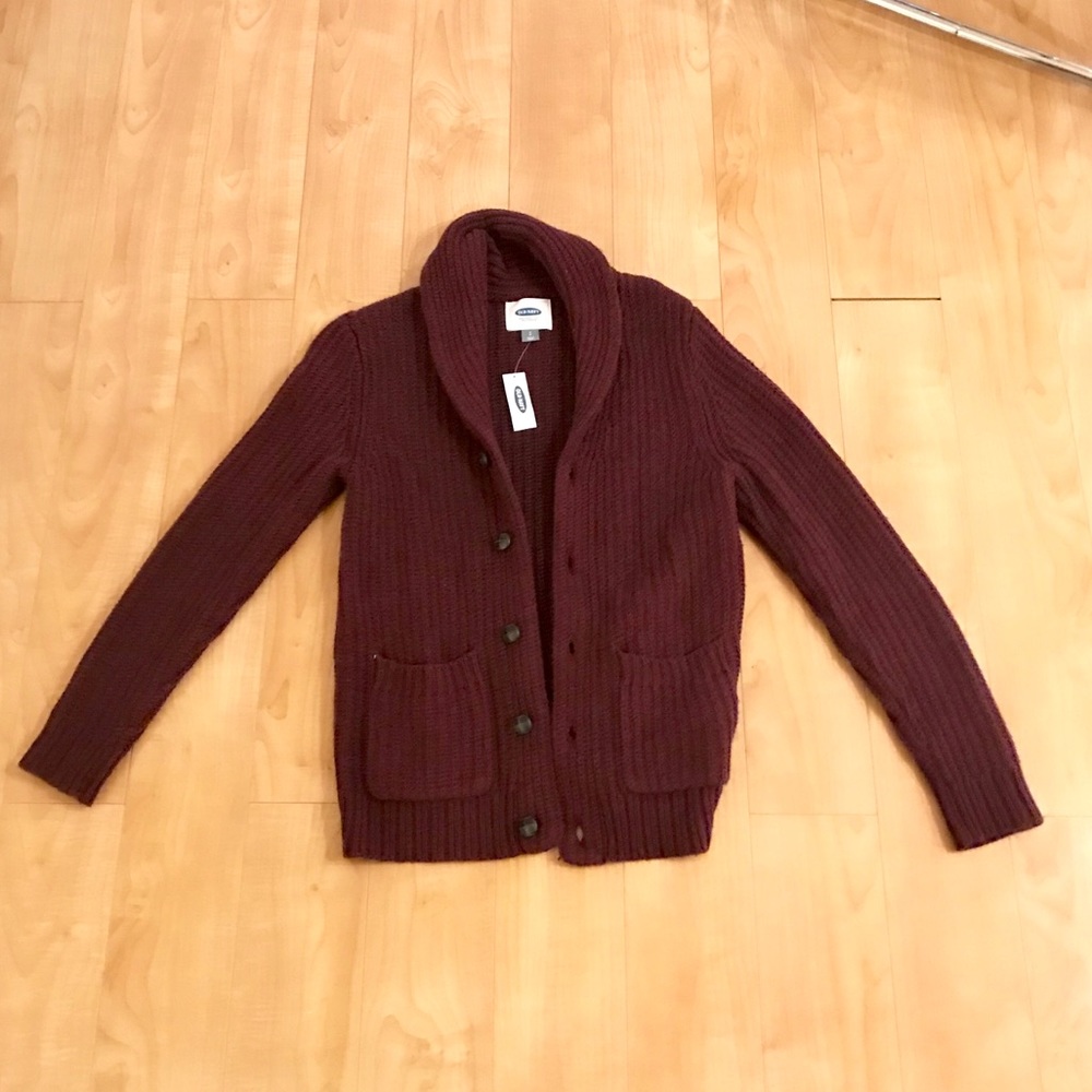 Men’s Burgundy Cardigan